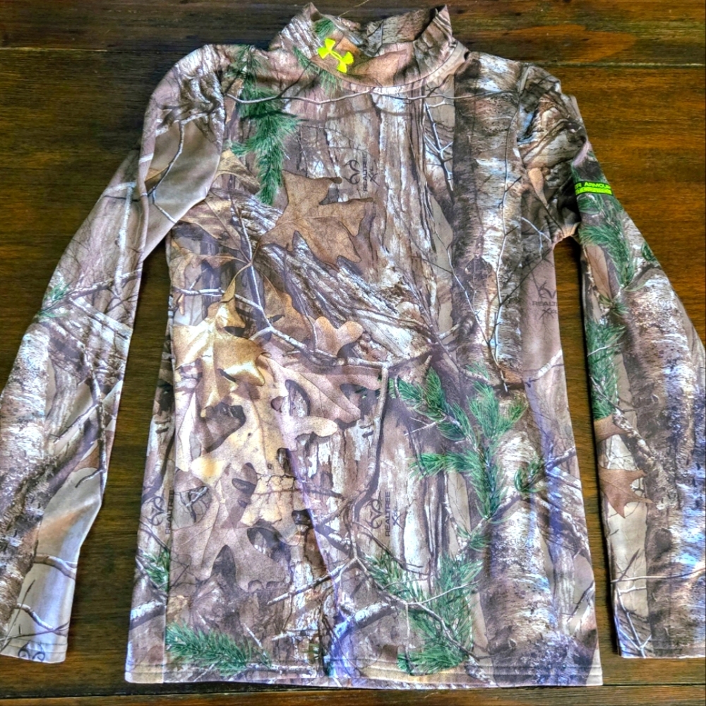 Youth Under Armour Camo Long Sleeve Compression Shirt